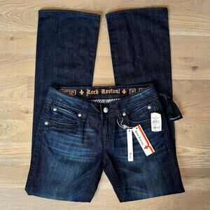 NWT Rock Revival Heather Bootcut Jeans Low Rise Y2K Rare 2010s Womens Size 30